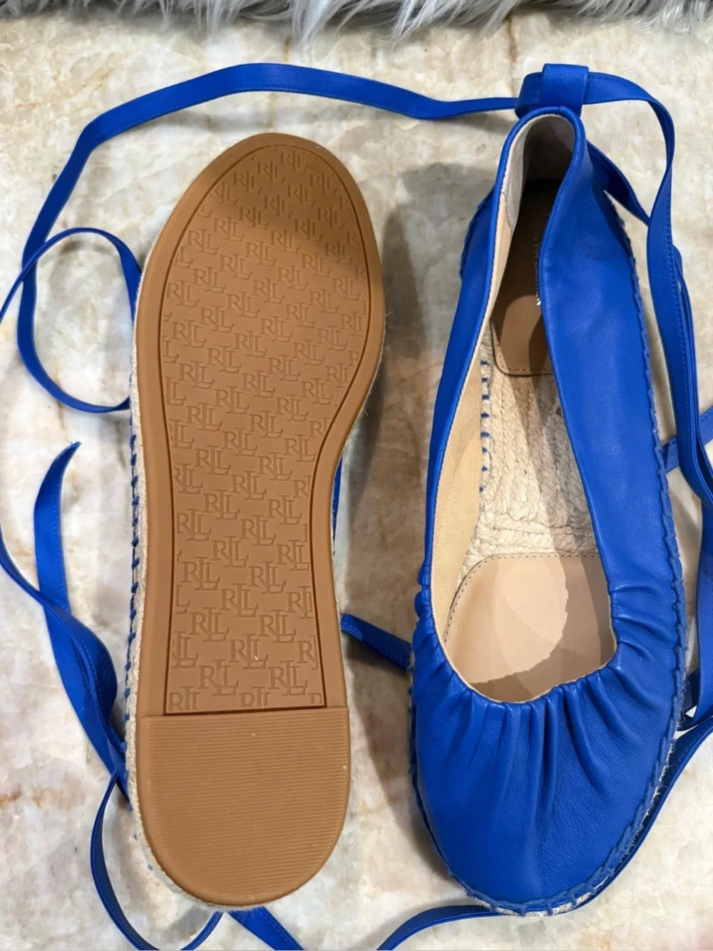 Ralph Lauren Espadrilles Blue size 9.5 New